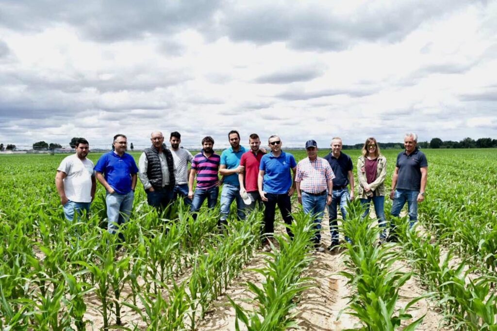 Patricia de Blas en una jornada de Campo con agricultores y tecnicos