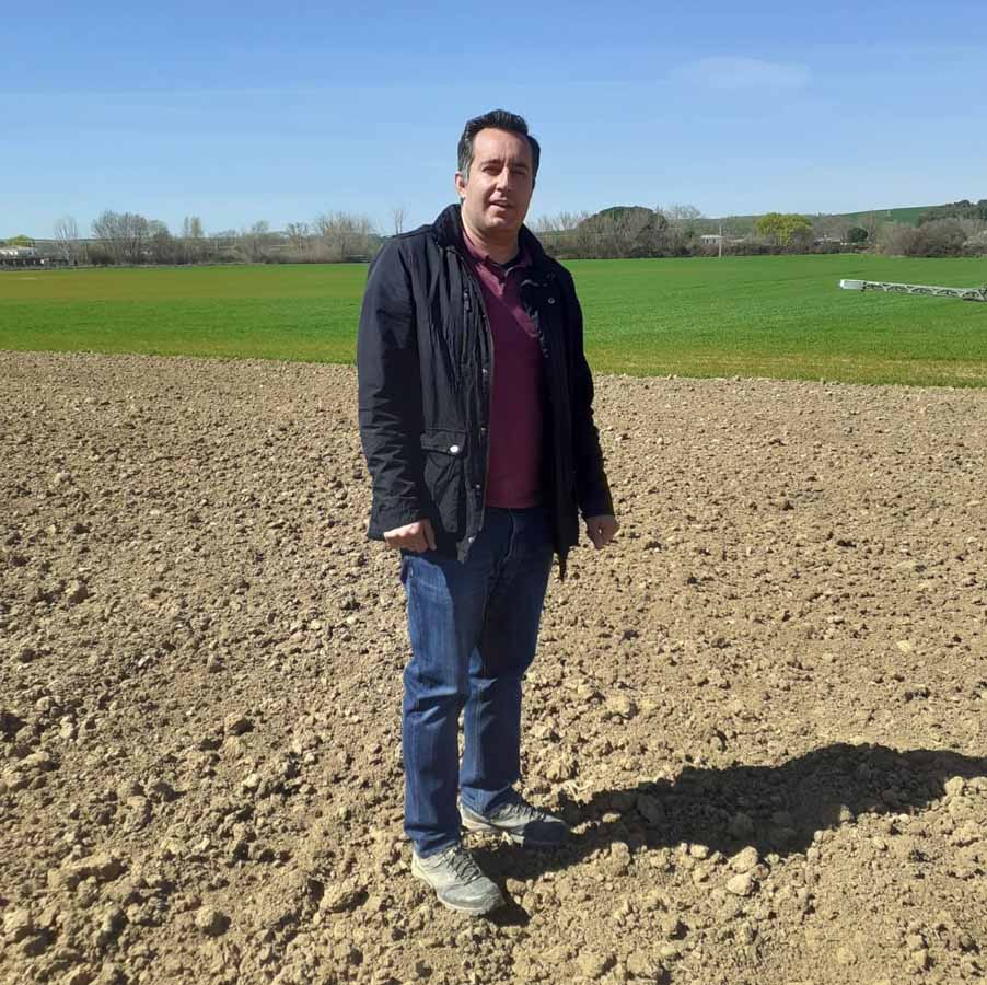 Fernando Arranz experto en el ciclo de cultivos de maíz y girasol