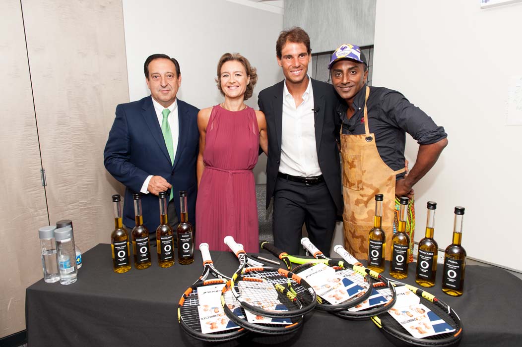 Isabel Garcia Tejerina. Pedro Barato y Rafael Nadal en el Taste of Tennis