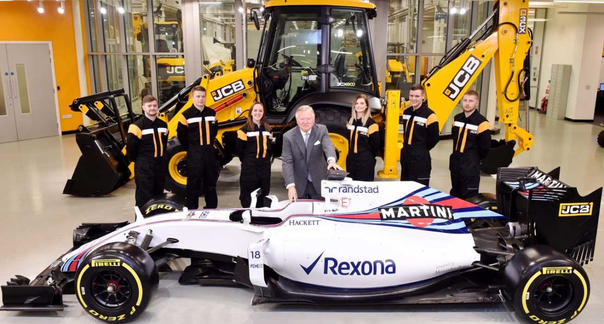 JCB firma un acuerdo con WILLIAMS MARTINI RACING