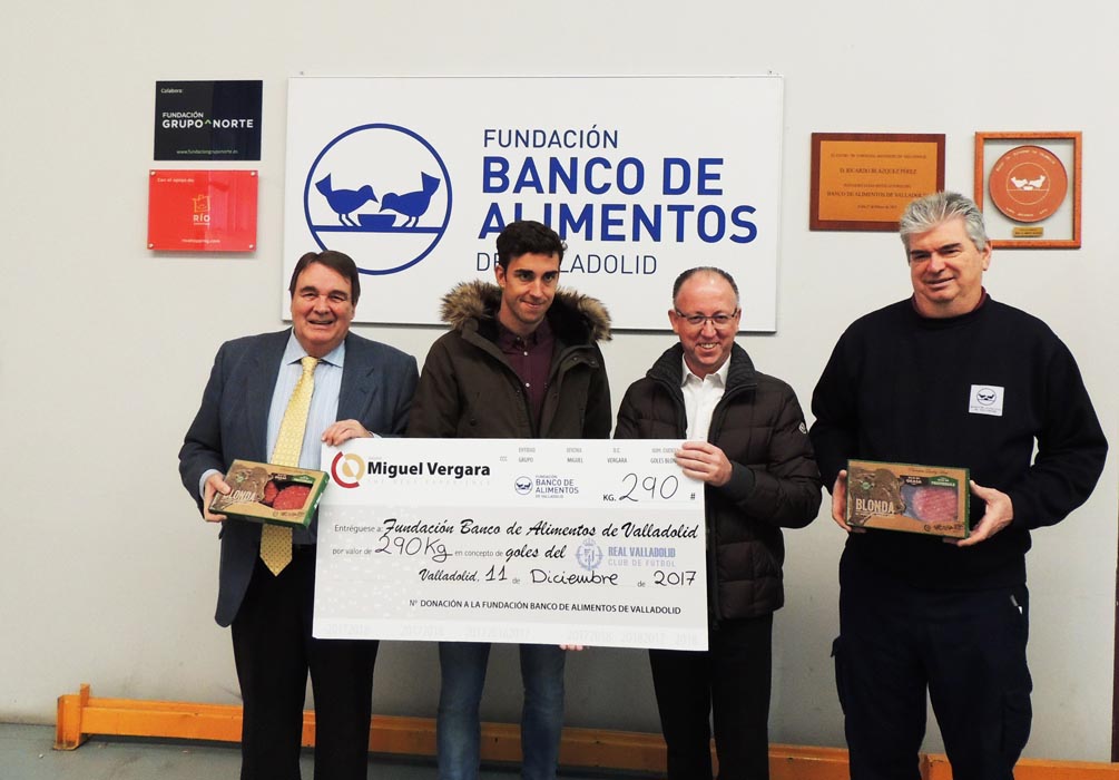 290 kilos de carne al Banco de Alimentos gracias a los goles del Real Valladolid