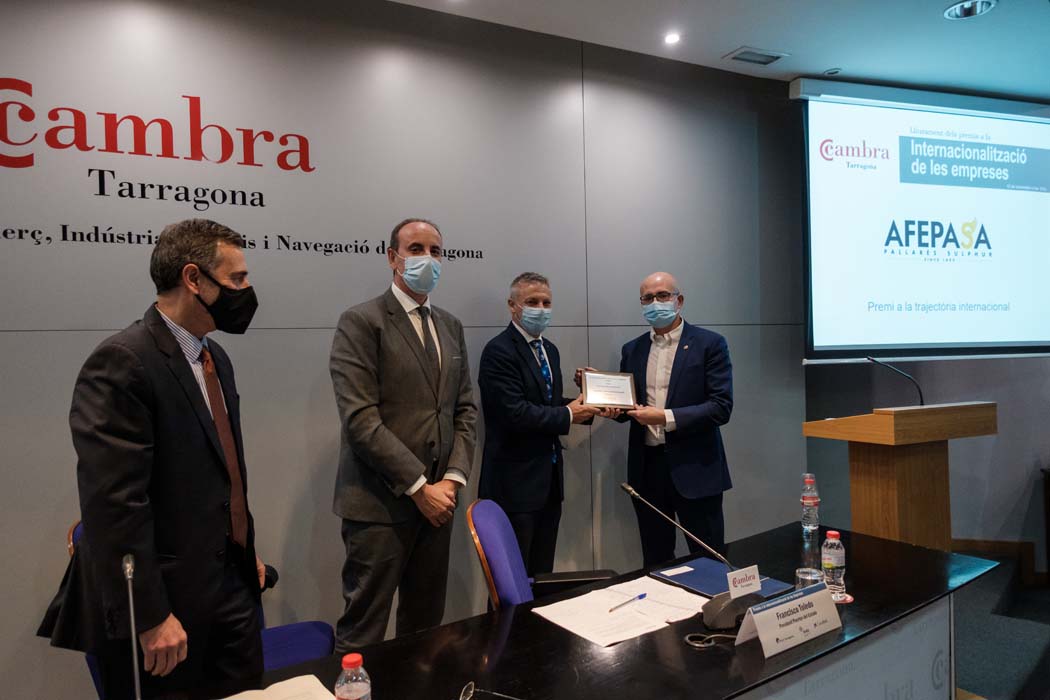 AFEPASA Premio a la Trayectoria Internacional de la Cámara de Comercio de Tarragona