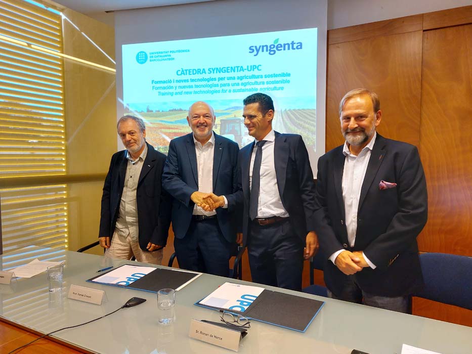 La Universitat Politècnica de Catalunya y Syngenta presentan la Cátedra de formación y nuevas tecnologías para una agricultura sostenible