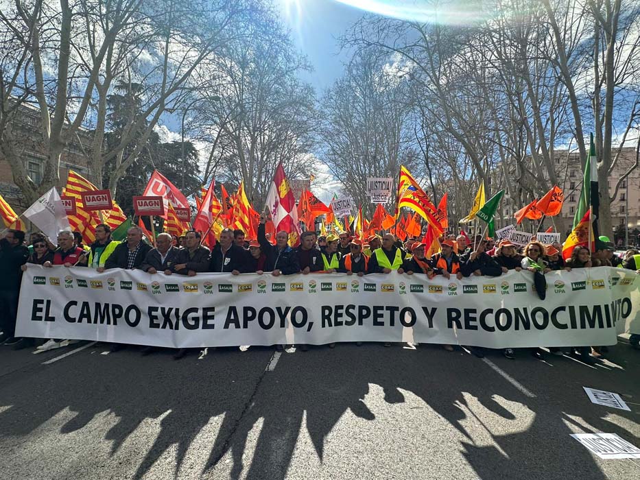 Los agricultores y ganaderos de Castilla y León defienden en Madrid el futuro del campo y de la alimentación Europea