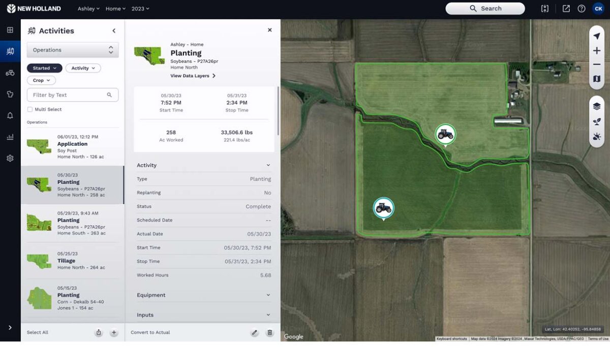 En Agrishow 2024 se presenta FieldOps™ de New Holland una nueva plataforma para la gestión de datos agrícolas en tiempo real